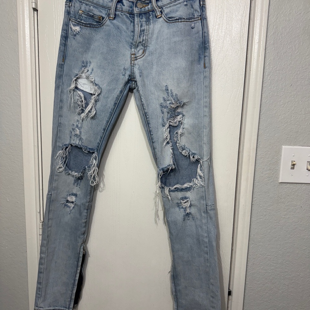 Distressed Light Blue Women's Jeans